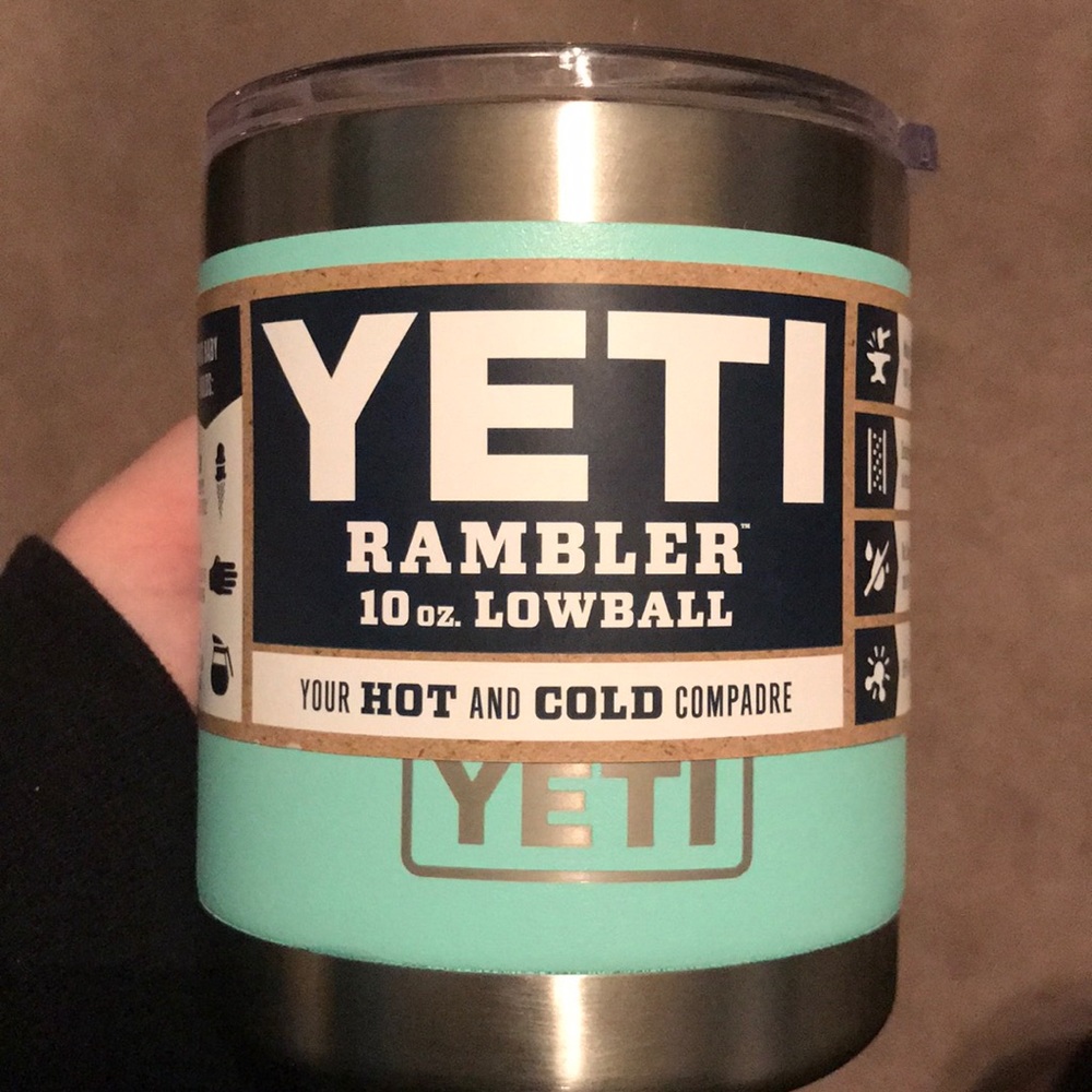 Brand new 10oz yeti in seafoam green.